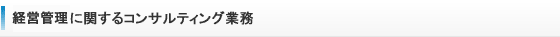経営管理に関するコンサルティング業務